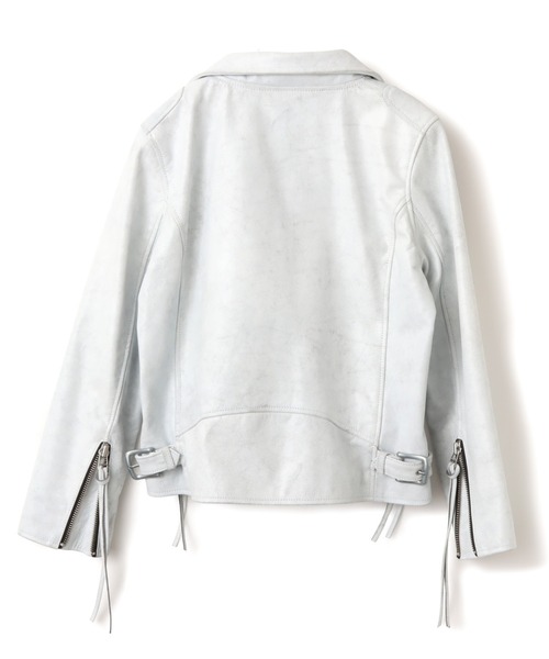 atmos pink(アトモスピンク)の「atmos pink Distressed Leather Jacket / アトモス ピンク ディストレス レザー ジャケット(その他アウター・レディース・ブラウン/ホワイト・FREE)」の18枚目の写真