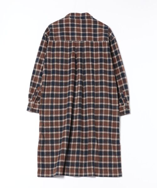 Ocean Pacific（オーシャンパシフィック）の「【OP:オーピー】レディースチェックロングシャツ（シャツ/ブラウス・レディース・ネイビー/アイボリー・X-LARGE/MEDIUM）」の3枚目の写真