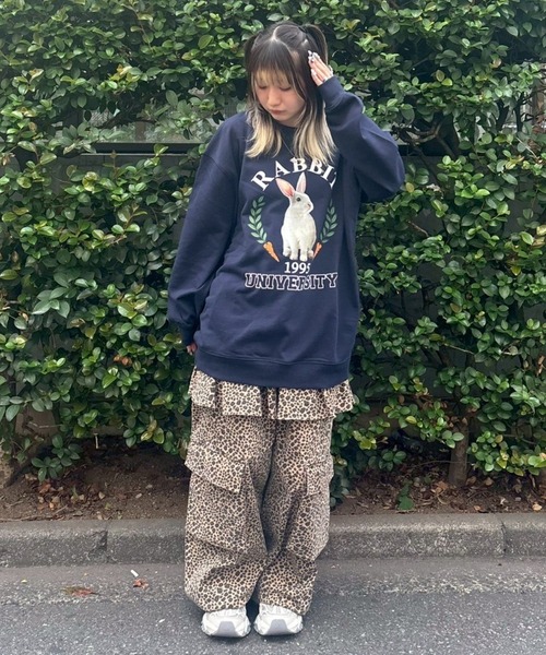セール】RABBIT UNIVERSITY SWEAT ワンピース（スウェット）｜Candy