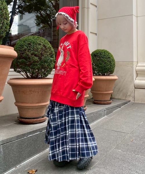 Candy Stripper(キャンディストリッパー)の「RABBIT UNIVERSITY SWEAT ワンピース(スウェット・レディース・ピンク/ネイビー/レッド/オフホワイト・FREE)」の15枚目の写真