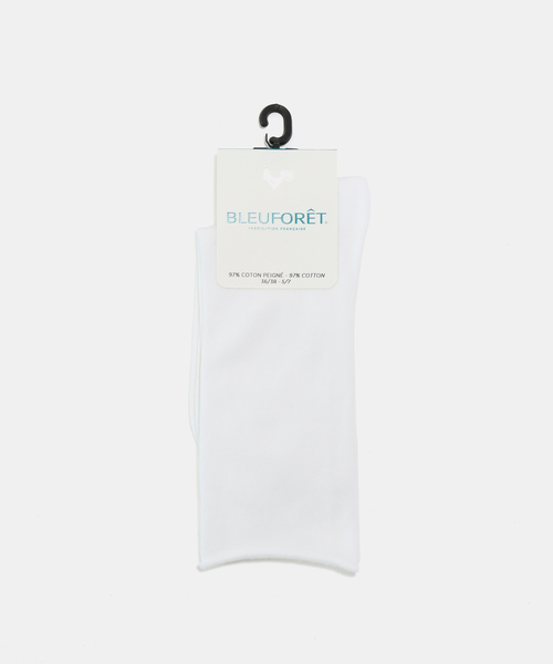 Spick & Span（スピックアンドスパン）の「BLEU FORET / ブルーフォレ SOLID COLORS VELVET COTTON SOX（ソックス/靴下・レディース・ホワイト/レッド/チャコールグレー・FREE）」の2枚目の写真