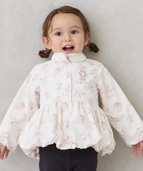 セール】【撥水加工/洗える】ペプラムウィンブレ（ナイロンジャケット