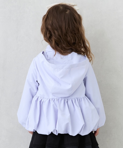 petit main（プティマイン）の「【撥水加工/洗える】ペプラムウィンブレ（ナイロンジャケット・キッズ・オフホワイト/ラベンダー/ネイビー/ライトベージュ・130cm/80ｃｍ/100cm/110cm/90cm/120cm）」の11枚目の写真