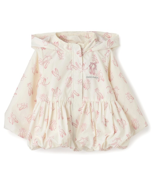 petit main（プティマイン）の「【撥水加工/洗える】ペプラムウィンブレ（ナイロンジャケット・キッズ・オフホワイト/ラベンダー/ネイビー/ライトベージュ・130cm/80ｃｍ/100cm/110cm/90cm/120cm）」の14枚目の写真