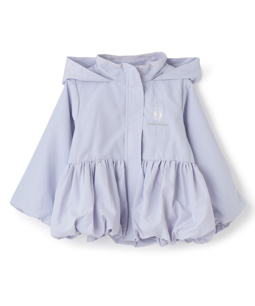 petit main（プティマイン）の「【撥水加工/洗える】ペプラムウィンブレ（ナイロンジャケット・キッズ・オフホワイト/ラベンダー/ネイビー/ライトベージュ・130cm/80ｃｍ/100cm/110cm/90cm/120cm）」の16枚目の写真