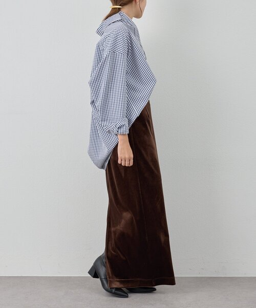 SHENERY(シーナリー)の「ギンガムチェックシャツ(シャツ/ブラウス・レディース・ネイビー・FREE)」の5枚目の写真