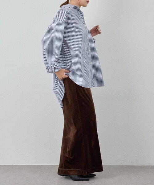 SHENERY(シーナリー)の「ギンガムチェックシャツ(シャツ/ブラウス・レディース・ネイビー・FREE)」の9枚目の写真