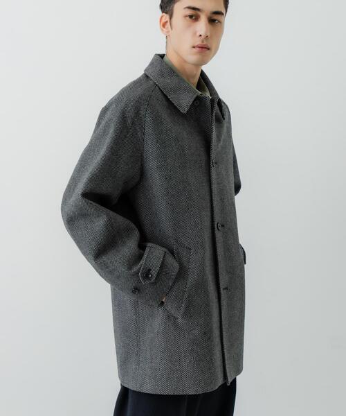 URBAN RESEARCH（アーバンリサーチ）の「WINDPROOF TWEED HALF COAT（その他アウター・メンズ・ブラウン/チャコールグレー・LARGE/MEDIUM）」の14枚目の写真