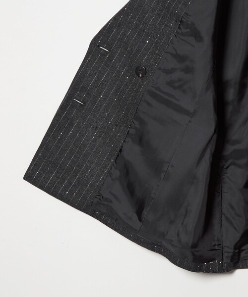 セール】ダブルブレスト ストライプ ジャケット（テーラードジャケット