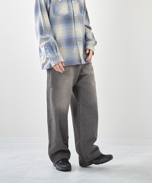 VIBGYOR（ヴィブジョー）の「デニムバギーパンツ(CN)（デニムパンツ・メンズ・ネイビー/チャコールグレー/ブルー/ブラック・MEDIUM/LARGE/X-LARGE）」の3枚目の写真