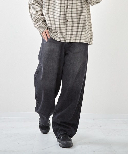 VIBGYOR（ヴィブジョー）の「デニムバギーパンツ(CN)（デニムパンツ・メンズ・ネイビー/チャコールグレー/ブルー/ブラック・MEDIUM/LARGE/X-LARGE）」の2枚目の写真