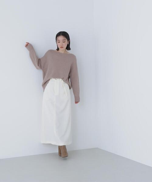 NATURAL BEAUTY BASIC(ナチュラルビューティーベーシック)の「◇フォックス混オーバーニット(ニット/セーター・レディース・ピンク/ネイビー/ベージュ・FREE)」の7枚目の写真