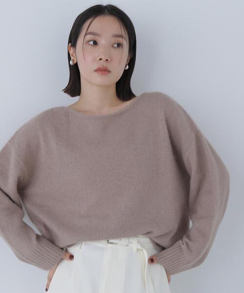 NATURAL BEAUTY BASIC(ナチュラルビューティーベーシック)の「◇フォックス混オーバーニット(ニット/セーター・レディース・ピンク/ネイビー/ベージュ・FREE)」の11枚目の写真