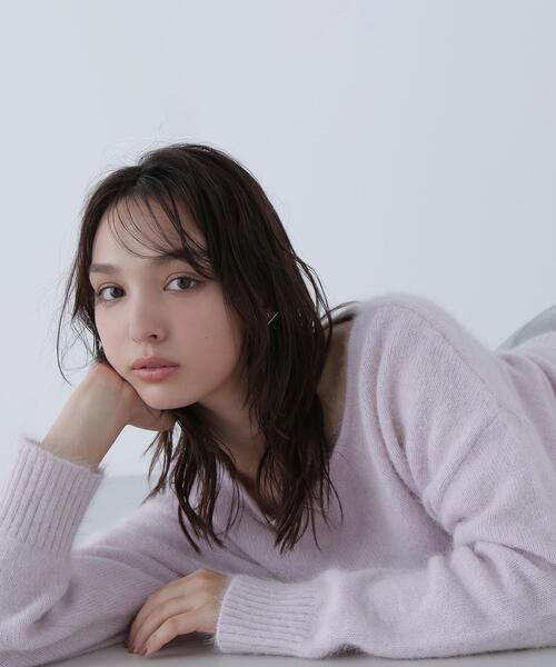 NATURAL BEAUTY BASIC(ナチュラルビューティーベーシック)の「◇フォックス混オーバーニット(ニット/セーター・レディース・ピンク/ネイビー/ベージュ・FREE)」の15枚目の写真