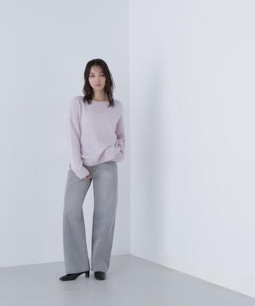 NATURAL BEAUTY BASIC(ナチュラルビューティーベーシック)の「◇フォックス混オーバーニット(ニット/セーター・レディース・ピンク/ネイビー/ベージュ・FREE)」の16枚目の写真