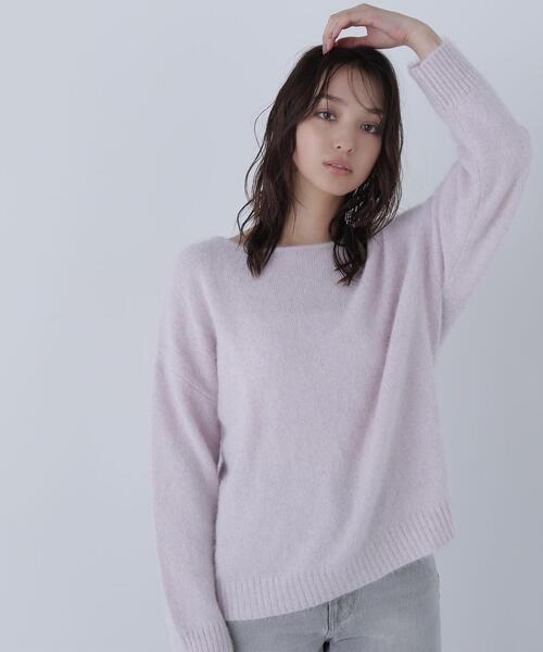 NATURAL BEAUTY BASIC(ナチュラルビューティーベーシック)の「◇フォックス混オーバーニット(ニット/セーター・レディース・ピンク/ネイビー/ベージュ・FREE)」の21枚目の写真