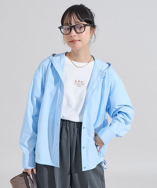 FREAK'S STORE（フリークスストア）の「フード付きシャツ（シャツ/ブラウス・レディース・オフホワイト/ブルー/ネイビー・ﾌﾘ-）」の8枚目の写真