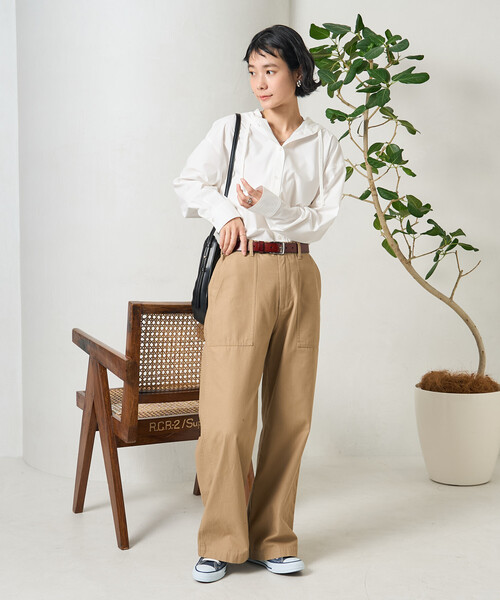 FREAK'S STORE（フリークスストア）の「フード付きシャツ（シャツ/ブラウス・レディース・オフホワイト/ブルー/ネイビー・ﾌﾘ-）」の13枚目の写真