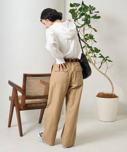 FREAK'S STORE（フリークスストア）の「フード付きシャツ（シャツ/ブラウス・レディース・オフホワイト/ブルー/ネイビー・ﾌﾘ-）」の15枚目の写真