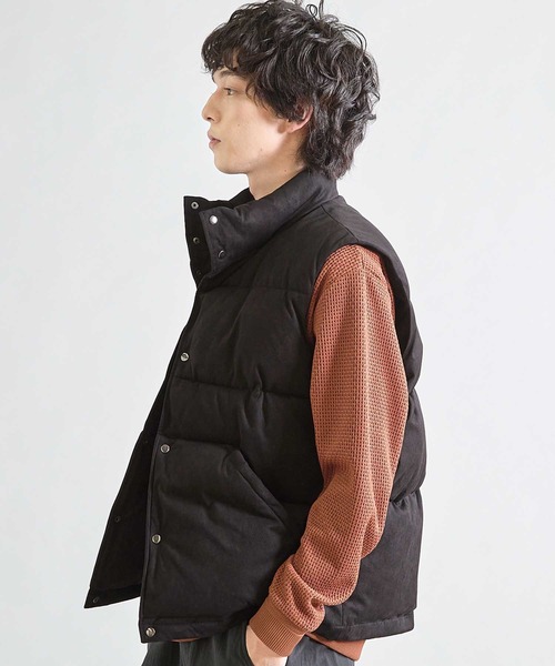 UNION STATION（ユニオンステーション）の「フェイクスウェード 中綿ベスト（ダウンベスト・メンズ・ブラック/ベージュ・M/L）」の12枚目の写真