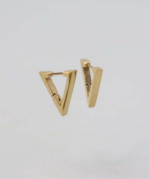 ieLS（イエルズ）の「金属アレルギー対応「ieLS」ステンレス　トライアングルフープピアス（ピアス（両耳用）・メンズ・ブラック/シルバー/ゴールド・ONE SIZE）」の7枚目の写真