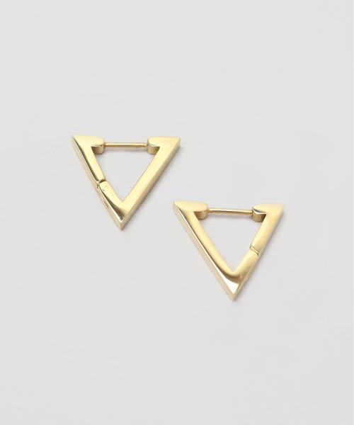 ieLS（イエルズ）の「金属アレルギー対応「ieLS」ステンレス　トライアングルフープピアス（ピアス（両耳用）・メンズ・ブラック/シルバー/ゴールド・ONE SIZE）」の8枚目の写真