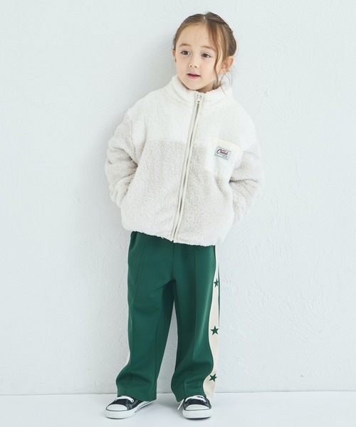 pairmanon（ペアマノン）の「【ましゅまろボア】洗える/軽い/ふんわり ユニセックス 配色ボアフリースブルゾン（ブルゾン・キッズ・ベージュ系その他/ブルー系その他/その他/ピンク系その他・100/110/120/130/140/150/90）」の8枚目の写真