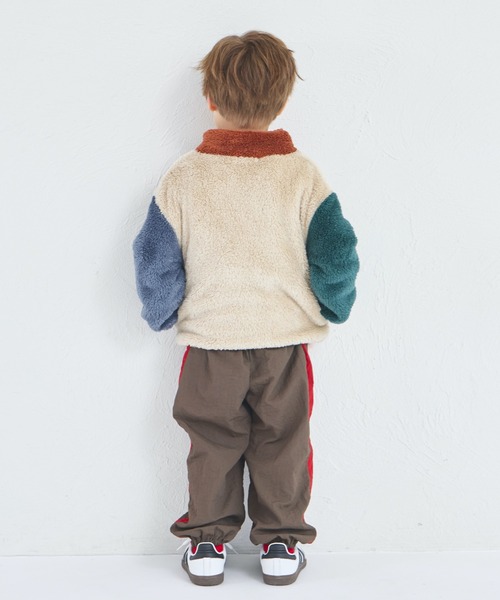 pairmanon（ペアマノン）の「【ましゅまろボア】洗える/軽い/ふんわり ユニセックス 配色ボアフリースブルゾン（ブルゾン・キッズ・ベージュ系その他/ブルー系その他/その他/ピンク系その他・100/110/120/130/140/150/90）」の18枚目の写真