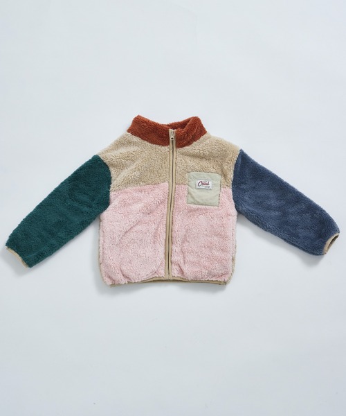 pairmanon（ペアマノン）の「【ましゅまろボア】洗える/軽い/ふんわり ユニセックス 配色ボアフリースブルゾン（ブルゾン・キッズ・ベージュ系その他/ブルー系その他/その他/ピンク系その他・100/110/120/130/140/150/90）」の20枚目の写真
