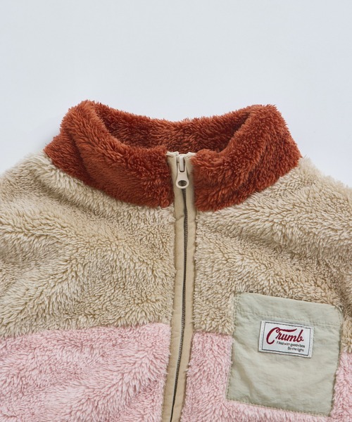 pairmanon（ペアマノン）の「【ましゅまろボア】洗える/軽い/ふんわり ユニセックス 配色ボアフリースブルゾン（ブルゾン・キッズ・ベージュ系その他/ブルー系その他/その他/ピンク系その他・100/110/120/130/140/150/90）」の21枚目の写真