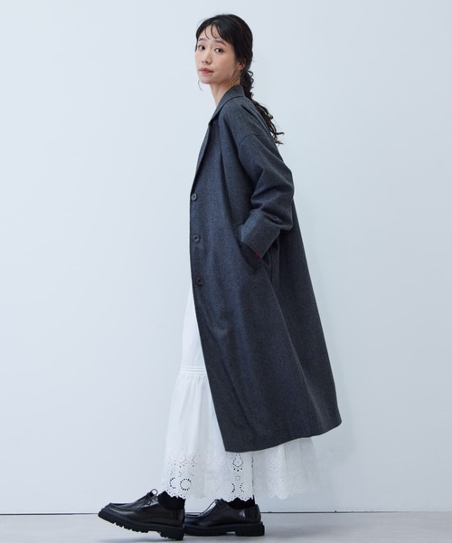 セール】リブ イン コンフォート 長く愛せる ウール混素材の上品ロング