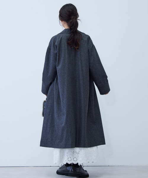 セール】リブ イン コンフォート 長く愛せる ウール混素材の上品ロング