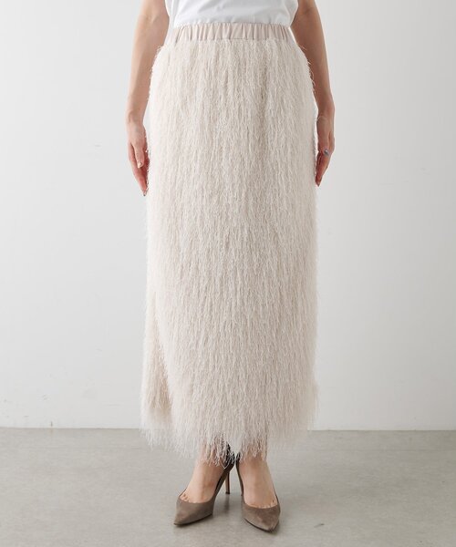 THE PAUSE（ザ ポーズ）の「【THE PAUSE】ラメフリンジスカート（スカート・レディース・アイボリー/ブラウン・FREE）」の6枚目の写真