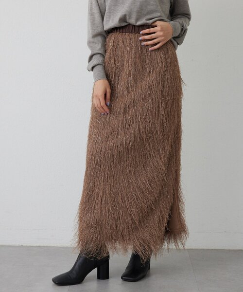 THE PAUSE（ザ ポーズ）の「【THE PAUSE】ラメフリンジスカート（スカート・レディース・アイボリー/ブラウン・FREE）」の15枚目の写真