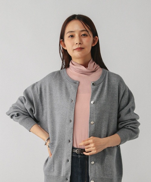 GLOBAL WORK（グローバルワーク）の「Fffit エフィット/温度調節ストレッチハイネックTシャツ長袖/580816（Tシャツ/カットソー・レディース・ブラウン系その他6/チャコールグレー/オフホワイト/ピンク系その他6/ホワイト/ブラック・X-LARGE/SMALL/LARGE/MEDIUM）」の11枚目の写真