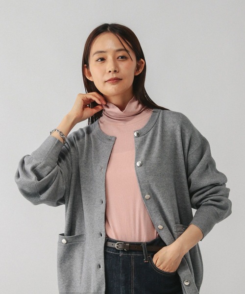 GLOBAL WORK（グローバルワーク）の「Fffit エフィット/温度調節ストレッチハイネックTシャツ長袖/580816（Tシャツ/カットソー・レディース・ブラウン系その他6/チャコールグレー/オフホワイト/ピンク系その他6/ホワイト/ブラック・X-LARGE/SMALL/LARGE/MEDIUM）」の10枚目の写真