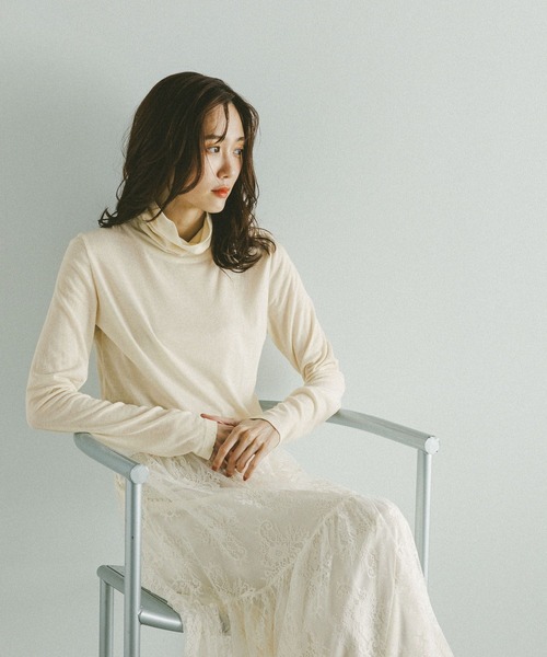 GLOBAL WORK（グローバルワーク）の「Fffit エフィット/温度調節ストレッチハイネックTシャツ長袖/580816（Tシャツ/カットソー・レディース・ブラウン系その他6/チャコールグレー/オフホワイト/ピンク系その他6/ホワイト/ブラック・X-LARGE/SMALL/LARGE/MEDIUM）」の16枚目の写真