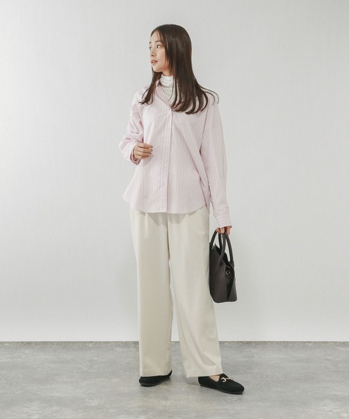 GLOBAL WORK（グローバルワーク）の「Fffit エフィット/温度調節ストレッチハイネックTシャツ長袖/580816（Tシャツ/カットソー・レディース・ブラウン系その他6/チャコールグレー/オフホワイト/ピンク系その他6/ホワイト/ブラック・X-LARGE/SMALL/LARGE/MEDIUM）」の21枚目の写真