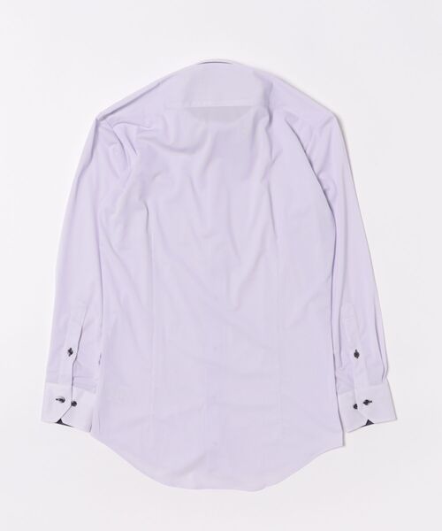 TOKYO SHIRTS(トウキョウシャツ)の「形態安定ノンアイロン ボタンダウン 長袖ストレッチビジネスワイシャツ(ビジネスシャツ・メンズ・パープル・首回り39cm-裄丈80cm/首回り39cm-裄丈84cm/首回り41cm-裄丈82cm/首回り41cm-裄丈86cm/首回り42cm-裄丈82cm/首回り42cm-裄丈86cm/首回り43cm-裄丈82cm/首回り43cm-裄丈86cm/首回り37cm-裄丈80cm)」の7枚目の写真