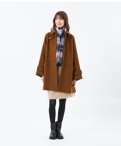 MACKINTOSH PHILOSOPHY（ﾏｯｷﾝﾄｯｼｭ ﾌｨﾛｿﾌｨｰ）の「ウォッシャブルカシミヤハウスチェックマフラー（マフラー・レディース・ベージュ/ピンク系その他2・FREE）」の3枚目の写真