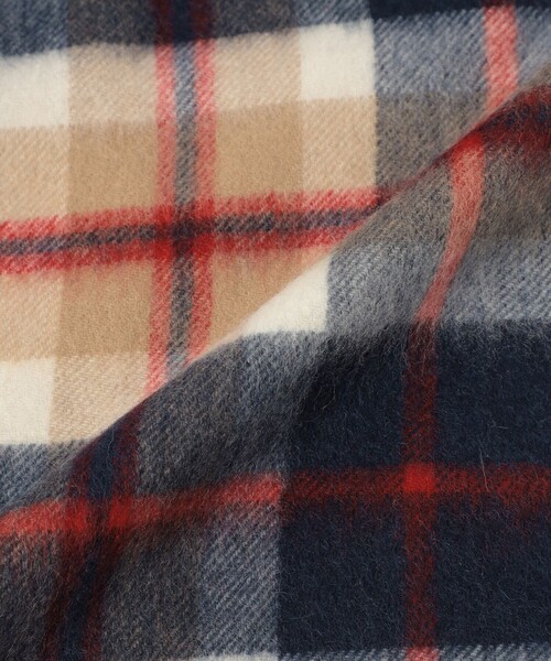 MACKINTOSH PHILOSOPHY（ﾏｯｷﾝﾄｯｼｭ ﾌｨﾛｿﾌｨｰ）の「ウォッシャブルカシミヤハウスチェックマフラー（マフラー・レディース・ベージュ/ピンク系その他2・FREE）」の5枚目の写真