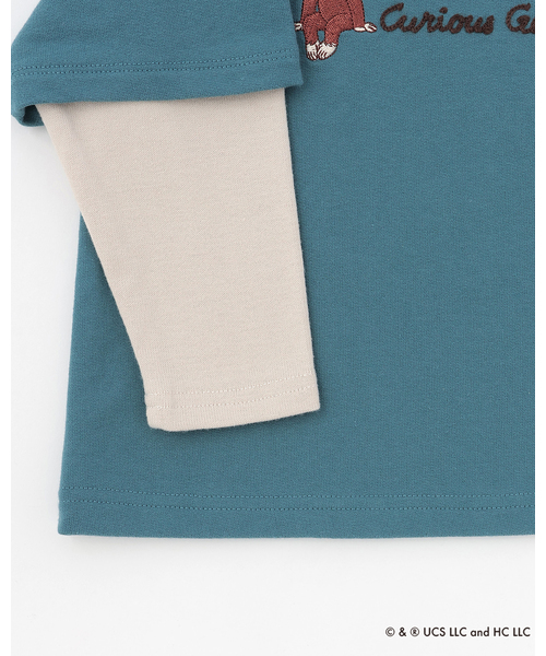 petit main（プティマイン）の「【おさるのジョージ】重ね着長袖トレーナー（スウェット・キッズ・ブルーグリーン/チャコール/ホワイト系その他・130cm/110cm/120cm/100cm/80ｃｍ/90cm）」の13枚目の写真