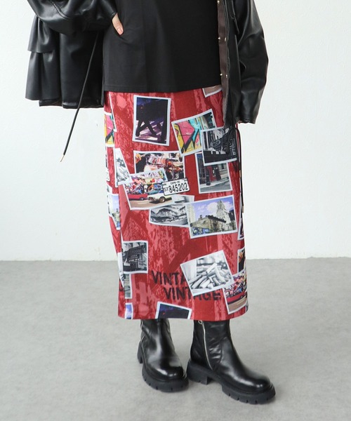 Cepica（セピカ）の「フォトプリントアイラインスカート（スカート・レディース・レッド・FREE）」の5枚目の写真