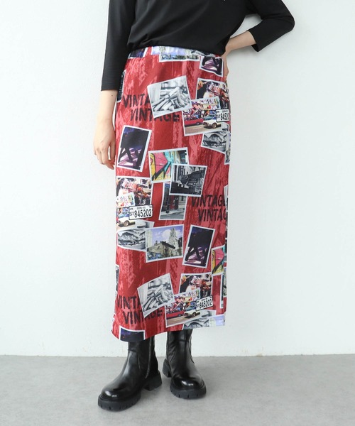 Cepica（セピカ）の「フォトプリントアイラインスカート（スカート・レディース・レッド・FREE）」の6枚目の写真