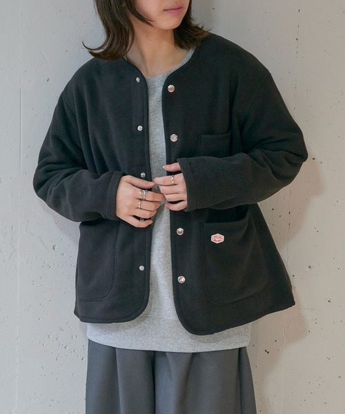 Vincent et Mireille（バンソンエミレイユ）の「【Vincent et Mireille】FLEECE CARDIGAN（カーディガン/ボレロ・レディース・ブラック/ベージュ・36）」の3枚目の写真
