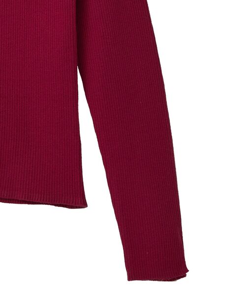 earth music&ecology(アースミュージックアンドエコロジー)の「レンチング(TM)エコヴェロ(TM)(リブタートル)(ニット/セーター・レディース・レッド/ブラウン/ブラック/アイボリー/グレー/その他7・S/M)」の10枚目の写真