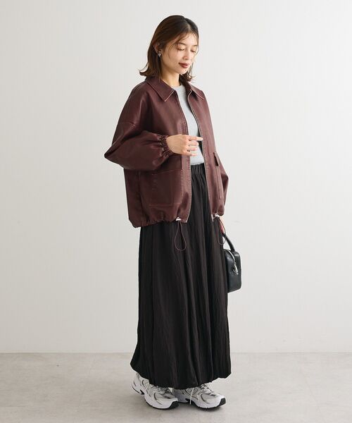 ELENCARE DUE（エレンカーレデュエ）の「・ELENCARE DUE 合成皮革ブルゾン（ブルゾン・レディース・ブラック/ブラウン/ボルドー・FREE）」の12枚目の写真