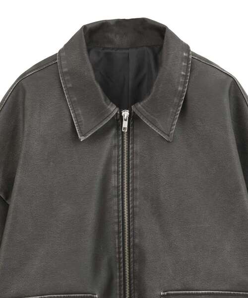 ELENCARE DUE（エレンカーレデュエ）の「・ELENCARE DUE 合成皮革ブルゾン（ブルゾン・レディース・ブラック/ブラウン/ボルドー・FREE）」の19枚目の写真