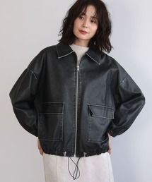 ELENCARE DUE | ・ELENCARE DUE 合成皮革ブルゾン(ブルゾン)