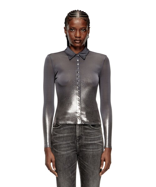 DIESEL（ディーゼル）の「レディース 半袖シャツ トロンプルイユ